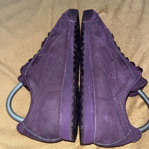 Puma Roma Mono Translucent Suede Sneakers Womens 6.5 Purple Clean Rare Shoes Gym - Picture 8 of 16